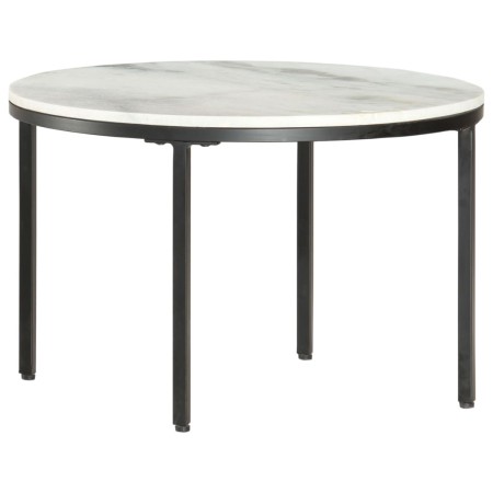 Mesa de centro mármol macizo auténtico blanco y negro Ø65 cm de , Mesas de centro - Ref: Foro24-286410, Precio: 132,65 €, Des...