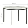 Mesa de centro mármol macizo auténtico blanco y negro Ø65 cm de , Mesas de centro - Ref: Foro24-286410, Precio: 132,65 €, Des...