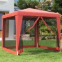 Party tent with 4 red HDPE mesh walls 2.5x2.5 m by , Tents and gazebos - Ref: Foro24-319225, Price: 77,38 €, Discount: %