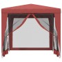 Party tent with 4 red HDPE mesh walls 2.5x2.5 m by , Tents and gazebos - Ref: Foro24-319225, Price: 77,38 €, Discount: %