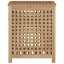 Solid teak wood laundry basket 50x35x60 cm by , Laundry baskets - Ref: Foro24-340761, Price: 65,99 €, Discount: %