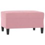 3-piece pink velvet sofa set with cushions by , Sofas - Ref: Foro24-3201509, Price: 547,02 €, Discount: %