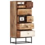 Solid recycled wood chest of drawers 45x30x105 cm by , Lockers and storage cabinets - Ref: Foro24-286508, Price: 301,93 €, Di...