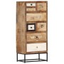 Solid recycled wood chest of drawers 45x30x105 cm by , Lockers and storage cabinets - Ref: Foro24-286508, Price: 301,93 €, Di...