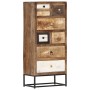 Solid recycled wood chest of drawers 45x30x105 cm by , Lockers and storage cabinets - Ref: Foro24-286508, Price: 301,93 €, Di...