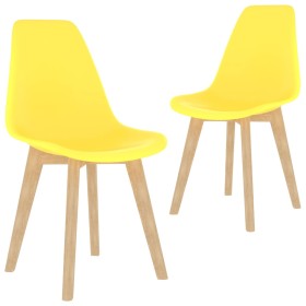 Dining chairs 2 units yellow plastic by , dining chairs - Ref: Foro24-289116, Price: 105,99 €, Discount: %