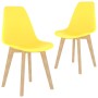 Sillas de comedor 2 unidades plástico amarillo de , Sillas de comedor - Ref: Foro24-289116, Precio: 103,41 €, Descuento: %