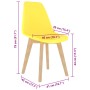 Sillas de comedor 2 unidades plástico amarillo de , Sillas de comedor - Ref: Foro24-289116, Precio: 103,41 €, Descuento: %