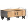 Solid recycled wood coffee table 90x50x39 cm by , Coffee table - Ref: Foro24-323514, Price: 238,72 €, Discount: %