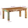 Massiver recycelter Holz-Couchtisch 100x55x45 cm von , Couchtisch - Ref: Foro24-352017, Preis: 139,96 €, Rabatt: %