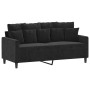 3-piece black velvet sofa set with cushions by , Sofas - Ref: Foro24-3201715, Price: 518,29 €, Discount: %