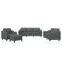 Sofagarnitur mit 4-teiligen dunkelgrauen Kissen aus Stoff. von , Sofas - Ref: Foro24-3201795, Preis: 790,52 €, Rabatt: %