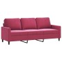 Set of sofas with 4 pieces of red velvet cushions by , Sofas - Ref: Foro24-3201968, Price: 767,67 €, Discount: %