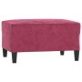 Set of sofas with 4 pieces of red velvet cushions by , Sofas - Ref: Foro24-3201968, Price: 767,67 €, Discount: %