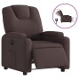 Sillón reclinable eléctrico tela marrón oscuro de , Sillones - Ref: Foro24-3204349, Precio: 258,93 €, Descuento: %