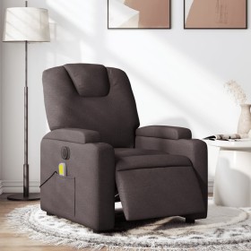 Sillón reclinable de masaje eléctrico tela marrón oscuro de , Sillones - Ref: Foro24-3204361, Precio: 271,65 €, Descuento: %