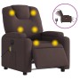 Sillón reclinable de masaje eléctrico tela marrón oscuro de , Sillones - Ref: Foro24-3204361, Precio: 273,79 €, Descuento: %