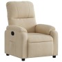 Sillón reclinable tela de microfibra color crema de , Sillones - Ref: Foro24-373453, Precio: 230,78 €, Descuento: %