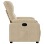 Sillón reclinable tela de microfibra color crema de , Sillones - Ref: Foro24-373453, Precio: 230,78 €, Descuento: %