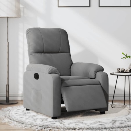 Sillón reclinable eléctrico tela de microfibra gris oscuro de , Sillones - Ref: Foro24-3204917, Precio: 247,89 €, Descuento: %