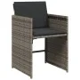 Garden dining set 9 pieces and gray synthetic rattan cushions by , Garden sets - Ref: Foro24-3211142, Price: 431,93 €, Discou...