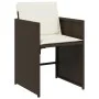 Garten-Essgruppe 11-teilig mit braunen Kunststoff-Rattan-Kissen. von , Gartensets - Ref: Foro24-3211149, Preis: 534,42 €, Rab...