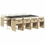 Set comedor de jardín 9 pzas con cojines ratán sintético beige de , Conjuntos de jardín - Ref: Foro24-3211102, Precio: 689,99...