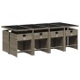 Set comedor jardín 9 pzas y cojines ratán sintético gris de , Conjuntos de jardín - Ref: Foro24-3211100, Precio: 688,08 €, De...