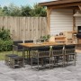 Garten-Essgruppe 11-teilig mit grauen Polstern aus synthetischem Rattan von , Gartensets - Ref: Foro24-3211514, Preis: 542,99...