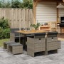 Garten-Essgruppe, 9-teilig, mit grauen Polstern aus synthetischem Rattan. von , Gartensets - Ref: Foro24-3210602, Preis: 423,...