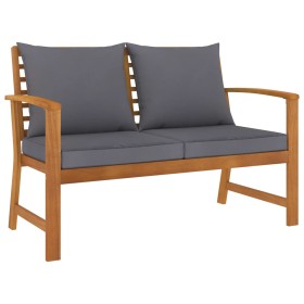 Garden bench 120 cm dark gray cushions solid acacia wood by vidaXL, garden benches - Ref: Foro24-311830, Price: 169,05 €, Dis...