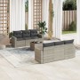 7-piece garden sofa set with light gray PE rattan cushions by , Garden sets - Ref: Foro24-3218702, Price: 520,41 €, Discount: %