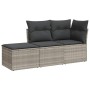 3-piece garden sofa set with gray synthetic rattan cushions by , Garden sets - Ref: Foro24-3217472, Price: 205,99 €, Discount: %