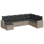 Garden sofa set 8 pieces and gray synthetic rattan cushions by , Garden sets - Ref: Foro24-3219352, Price: 561,14 €, Discount: %