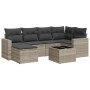 7-piece garden sofa set with light gray PE rattan cushions by , Garden sets - Ref: Foro24-3219262, Price: 506,16 €, Discount: %