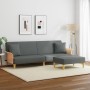 Zweiplätziges Schlafsofa und Hockerkissen aus dunkelgrauem Samt. von , Sofas - Ref: Foro24-3216216, Preis: 325,91 €, Rabatt: %