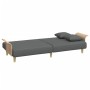 Sofá cama 2 plazas y almohadas taburete terciopelo gris oscuro de , Sofás - Ref: Foro24-3216216, Precio: 325,91 €, Descuento: %