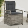 Reclining garden armchairs 2 units synthetic gray rattan by , Garden chairs - Ref: Foro24-368663, Price: 208,99 €, Discount: %