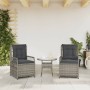 Reclining garden armchairs 2 units synthetic gray rattan by , Garden chairs - Ref: Foro24-368663, Price: 208,46 €, Discount: %