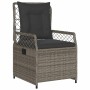 Reclining garden armchairs 2 units synthetic gray rattan by , Garden chairs - Ref: Foro24-368663, Price: 208,46 €, Discount: %