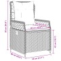 Reclining garden armchairs 2 units synthetic gray rattan by , Garden chairs - Ref: Foro24-368663, Price: 208,46 €, Discount: %