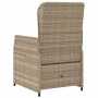 Garden reclining armchairs 2 units synthetic beige rattan by , Garden chairs - Ref: Foro24-368656, Price: 203,41 €, Discount: %