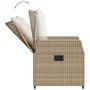 Garden reclining armchairs 2 units synthetic beige rattan by , Garden chairs - Ref: Foro24-368656, Price: 203,41 €, Discount: %