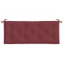 Cushion for garden bench in red wine melange fabric 120x50x7 cm by , Cushions for chairs and sofas - Ref: Foro24-4002551, Pri...