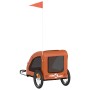 Fahrradanhänger für Haustiere aus Eisen und Oxford-Gewebe in Orange. von , Kinderwagen für Haustiere - Ref: Foro24-93956, Pre...