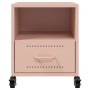 Bedside tables 2 units pink steel 36x39x43.5 cm by , Nightstands - Ref: Foro24-846707, Price: 106,63 €, Discount: %