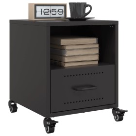 Bedside tables 2 units black steel 36x39x43.5 cm by , Nightstands - Ref: Foro24-846705, Price: 101,20 €, Discount: %