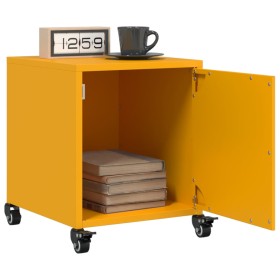 Bedside tables 2 units mustard yellow steel 36x39x43.5 cm by , Nightstands - Ref: Foro24-846621, Price: 98,99 €, Discount: %