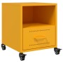 Bedside tables 2 units mustard yellow steel 36x39x43.5 cm by , Nightstands - Ref: Foro24-846711, Price: 106,63 €, Discount: %