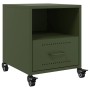 Mesitas de noche 2 unidades acero verde oliva 36x39x43,5 cm de , Mesitas de noche - Ref: Foro24-846713, Precio: 106,63 €, Des...